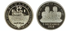 SV * Romania BNR 50 BANI 2018 * CENTENARUL MARII UNIRI 1918 * UNC din-fasic-in-capsula