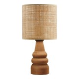 Cumpara ieftin Veioza Salpe lemn de fag si ratan natural 15x15x32 cm