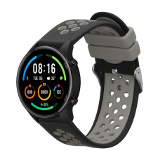 Curea Kwmobile pentru Xiaomi Mi Watch Color Sport/S1 Active, Negru/Gri, Silicon, KWM0000258B002C