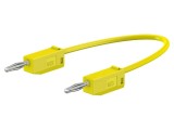 Cablu de masurare ST&Auml;UBLI 0.6m 10A, Mufa banana 2mm, PVC, Alama, Nichelat, Galben