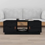 Gossi masuta de cafea, negru, 100x50x35 cm, lemn masiv de pin