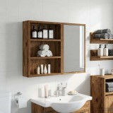 vidaXL Dulap de perete pentru baie cu raft Lemn vechi 40 x 10 x 50 cm 889349