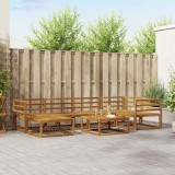 vidaXL Set de canapele de exterior 7 pcs natural Lemn Solid de Acacia 3367842
