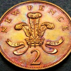 Moneda 2 (TW0) NEW PENCE- ANGLIA / MAREA BRITANIE, anul 1971 *cod 721 UNC CAMEO
