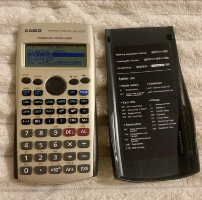 Calculator științific financiar Casio FC 100V ideal examene ASE, bancă, economie foto