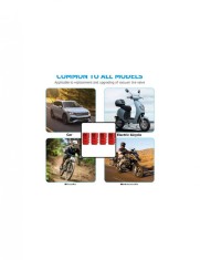 Set 12 capace hexagonale rosii pentru valva auto, aliaj aluminiu, lungime 1.8 cm