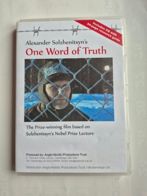 Alexander Solzhenitsyn / Soljenitan - One word of truth - The Prize-winning film based on Solzhenitsyn&amp;#039;s Nobel Prize Lecture - DVD + CD cu resurse foto
