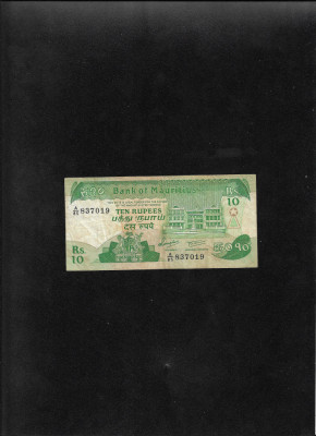 Mauritius 10 rupees rupii 1985 seria837019 foto