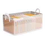 Cutie container de depozitare din PVC, de stocare, Dimensiuni multiple, Accesoriu robust pentru organizarea de uz casnic, volum 26L, 47 x 28 x 20 cm,