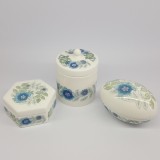 Set casete bijuterii portelan englezesc vechi, vintage WEDGWOOD
