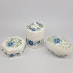 Set casete bijuterii portelan englezesc vechi, vintage WEDGWOOD