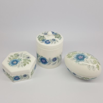 Set casete bijuterii portelan englezesc vechi, vintage WEDGWOOD foto