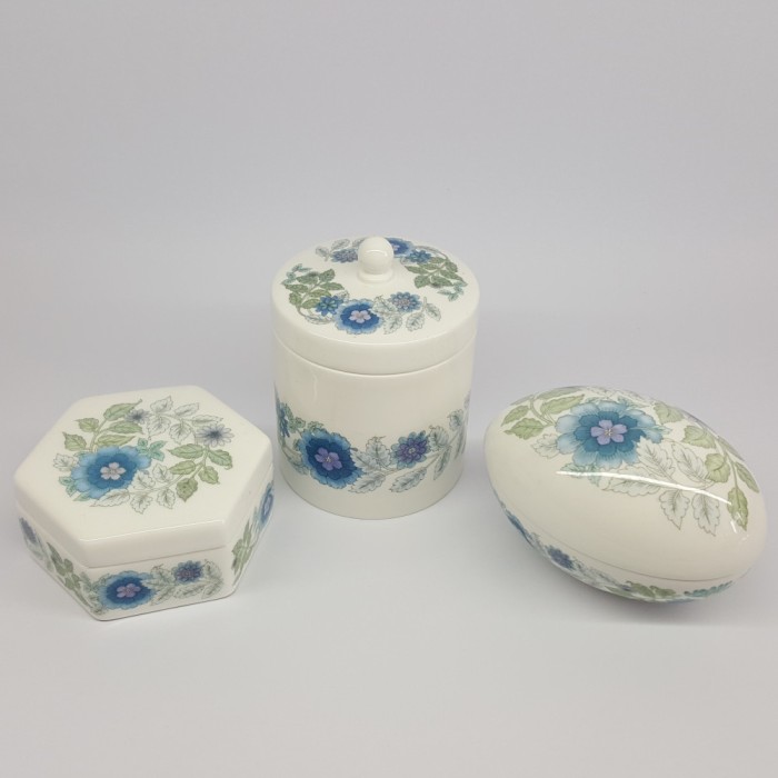 Set casete bijuterii portelan englezesc vechi, vintage WEDGWOOD