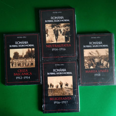 Set ROMÂNIA în PRIMUL RAZBOI MONDIAL 4 volume țiplă , Ed. Litera 1912 - 1918 OTU