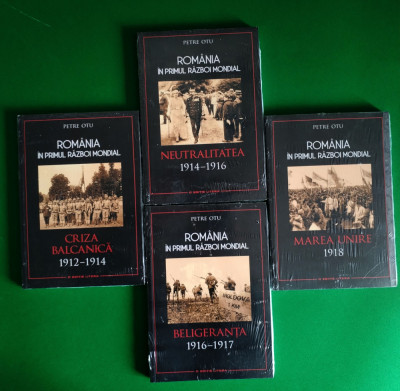 Set ROM&amp;Acirc;NIA &amp;icirc;n PRIMUL RAZBOI MONDIAL 4 volume țiplă , Ed. Litera 1912 - 1918 OTU foto