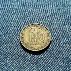 2b - 10 Francs 1957 Togo / Africa Occidentala Franceza / an unic de batere