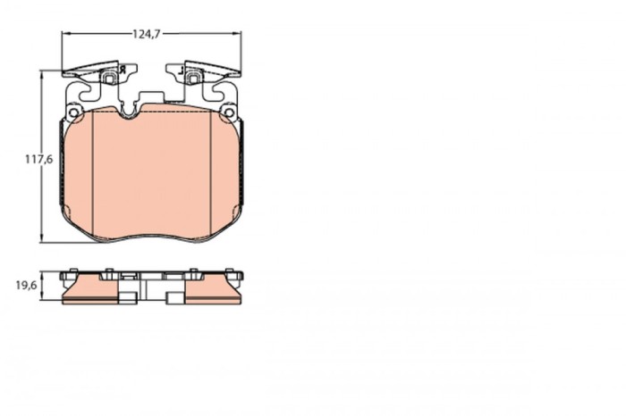 TRW GDB2147 set placute frana,frana disc