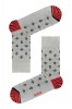 Șosete haioase cu model craniu, DiWaRi Happy 059 - Gri, 27 (42-43), Conte Elegant