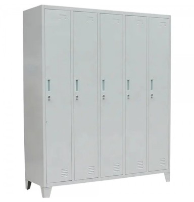 Vestiar metalic Premium cu picioare 5 usi 1200x450x1920 mm (LxlxH), neasamblat, Extra Plus foto