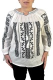 Bluza dama R25, marime S, alb neted