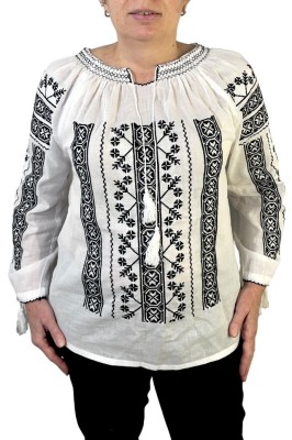 Bluza dama R25, marime M, alb neted foto