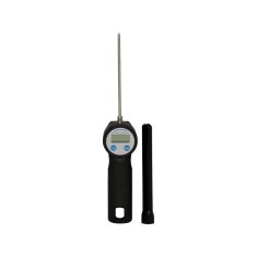 Termometru bucatarie digital, rezistent la apa, interval masurare -50/+300 gr C, gradatie 0,1 gr C, sonda inox 12 cm, capac protectie, 5x(H)29 cm, Hen foto