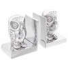 VidaXL Suporturi pentru cărți 2 pcs Argintiu 7 x 9 x 11 cm Aluminiu 42000119