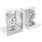 vidaXL Suporturi pentru cărți 2 pcs Argintiu 7 x 9 x 11 cm Aluminiu 42000119