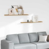 vidaXL Raft de perete cu raft 2 pcs Bej 115 x 9 x 3 cm Lemn compozit 42020035