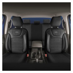 Set Huse Scaune Auto pentru Dacia Logan MCV - Panda Prestige, Negru-Gri, 11 piese