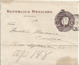 NI648 &Icirc;ntreg poștal Republica Mexicana 1 centavo, plic tăiat/Postal stationery Republica Mexicana 1 centavo cut out