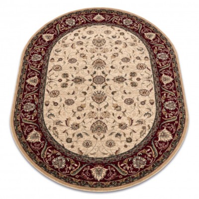 Covor de l&amp;acirc;nă Omega oval Aries lumină rubinie, 200x300 cm foto