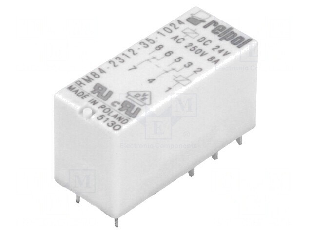 Releu Electromagnetic DPDT 24VDC 8A PCB