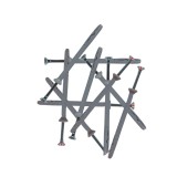 Diblu cu surub cui percutie 6 x 80 mm - 50 bucati