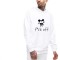 Hanorac Barbati Alb - f*ck off Mickey Mouse - 2XL
