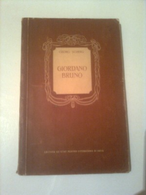GEORG SCHERG ~ GIORDANO BRUNO ( tragedie in 5 acte ) foto