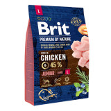 Brit Premium By Nature, Junior Large Breed, L, Pui, hrană uscată c&acirc;ini junior, 3kg