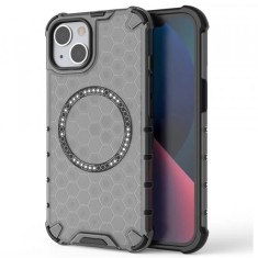 Husa MagSafe pentru Apple iPhone 14, Techsuit, HoneyComb Shield, Neagra