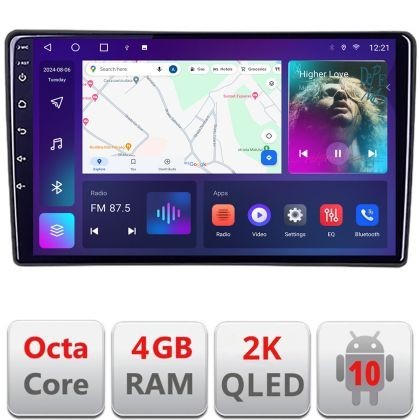 Navigatie Citroen Berlingo Opel Combo 2021- QLED 2K Octa core 4+32 DSP 360 Optic FHD internet gps radio carplay android auto kit-berlingo2021+EDT-E410