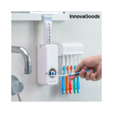 Cumpara ieftin Dispenser pasta de dinti si suport periute, Innovagoods