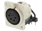 Conector XLR 4-pin unghi 90&deg;, Neutrik