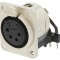 Conector XLR 4-pin unghi 90&deg;