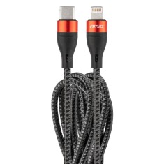 Cablu USB-C la Lightning 200 cm 2.4A FullLINK AMiO pentru iPhone, iPad si alte dispozitive Apple, transfer date 480 Mbps, USB 3.0, QC 3.0
