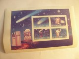 Bloc de Expozitie Filatelica St . Vincent 1986 Cometa Halley , nedantelat, Nestampilat