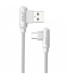 Cablu Golf Wing Micro USB 45M 1m 2.4A alb