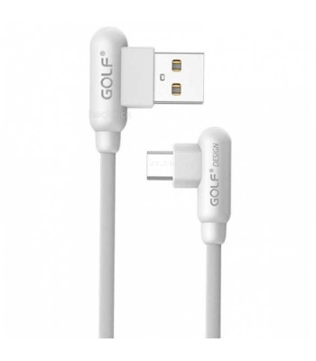 Cablu Golf Wing Micro USB 45M 1m 2.4A alb foto