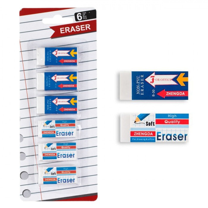 Radiere Soft, Zhengda, Set 6 Bucăți, Albe