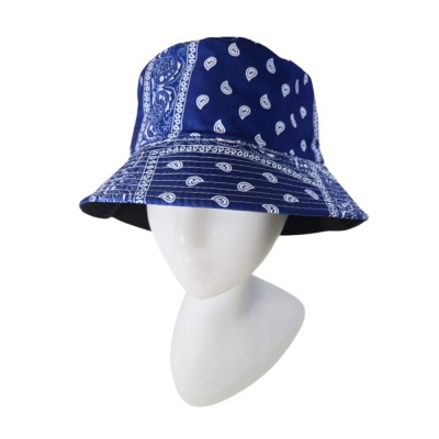 Palarie bucket albastra Paisley foto