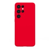 Husa compatibila cu samsung galaxy s23 ultra, matte efect, camera ultra safe, htpmag, rosu
