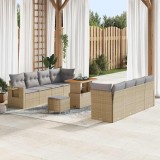 Cumpara ieftin Set de canapele pentru grădină 11 pcs Bej Rattan poli